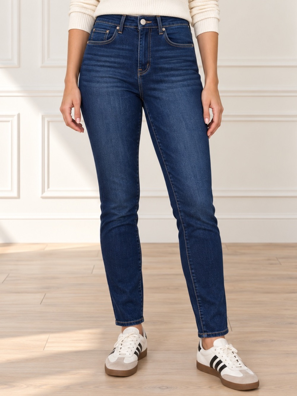 L’AGENCE Monique Jeans Sz 28 Ultra High Rise Skinny Dark Wash Stretch Denim USA